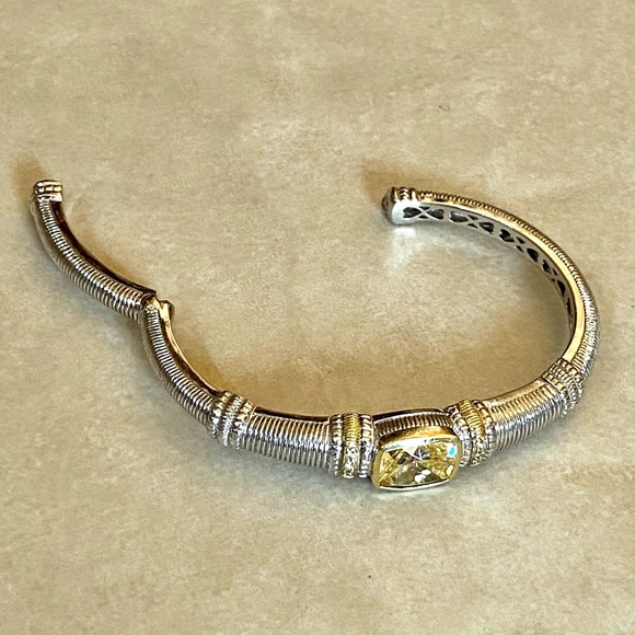 Judith Ripka Canary Diamond Cuff Bracelet - Picture 8 of 16